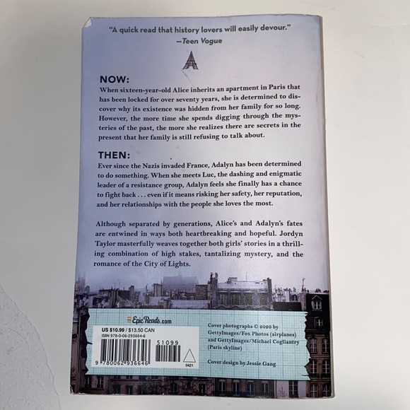 Mix and Match- 3/$12!! The Paper Girl of Paris by Jordan Taylor Soft Back Book - Picture 5 of 9